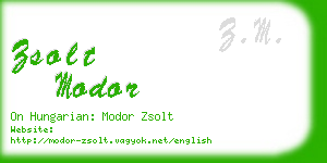 zsolt modor business card